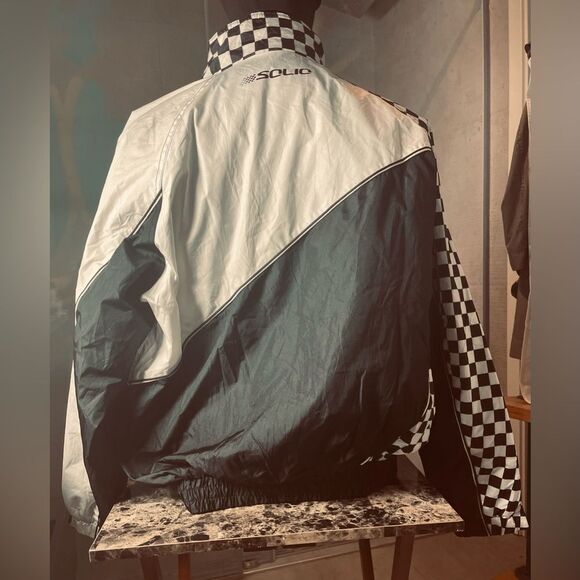 Vintage Racing Jacket - Long Sleeve - Motocross - Varsity Jacket - Black White - Picture 9 of 15